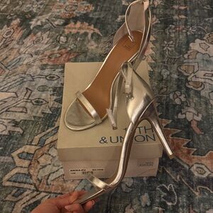 14th & Union Metallic Silver Heels